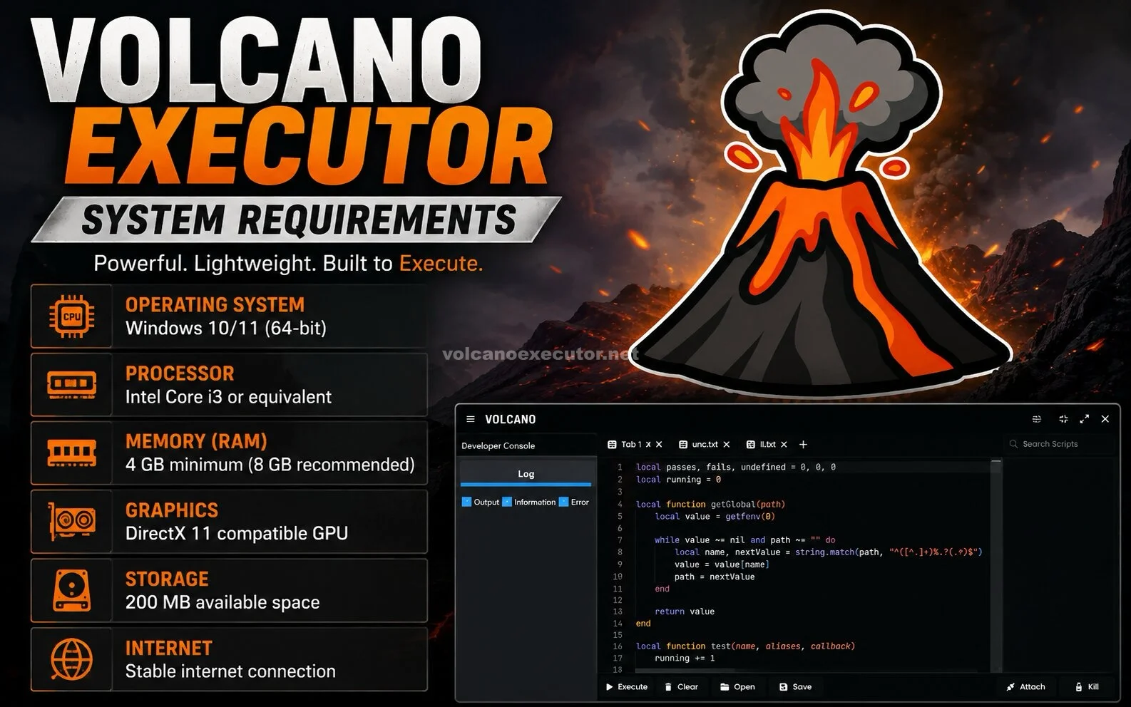 Volcano Executor System Requirement